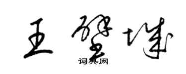梁錦英王壁城草書個性簽名怎么寫