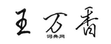 駱恆光王萬香行書個性簽名怎么寫