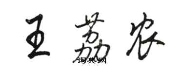 駱恆光王荔農行書個性簽名怎么寫