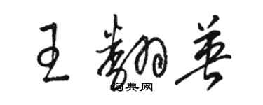 駱恆光王翻英草書個性簽名怎么寫