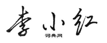 駱恆光李小紅行書個性簽名怎么寫