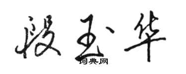 駱恆光段玉華行書個性簽名怎么寫