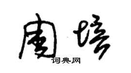 朱錫榮周培草書個性簽名怎么寫