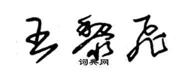 朱錫榮王黎飛草書個性簽名怎么寫