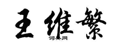 胡問遂王維繁行書個性簽名怎么寫