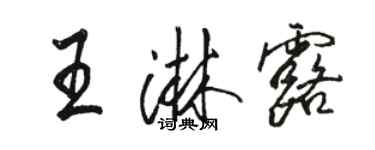 駱恆光王淋露行書個性簽名怎么寫