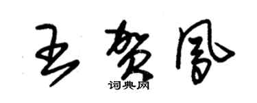 朱錫榮王賀鳳草書個性簽名怎么寫