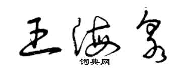 曾慶福王海泉草書個性簽名怎么寫