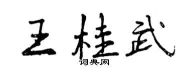 曾慶福王桂武行書個性簽名怎么寫