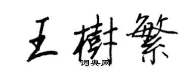 王正良王樹繁行書個性簽名怎么寫