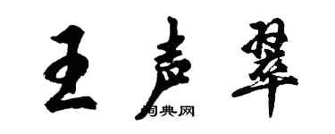 胡問遂王聲翠行書個性簽名怎么寫