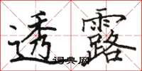 駱恆光透露楷書怎么寫