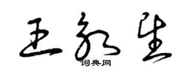 曾慶福王永望草書個性簽名怎么寫