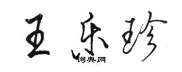 駱恆光王樂珍行書個性簽名怎么寫