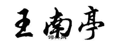 胡問遂王南亭行書個性簽名怎么寫