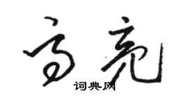 駱恆光高亮草書個性簽名怎么寫