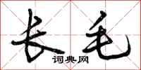 曾慶福長毛行書怎么寫