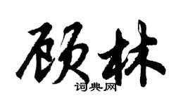 胡問遂顧林行書個性簽名怎么寫