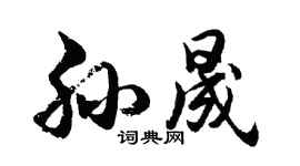 胡問遂孫晟行書個性簽名怎么寫