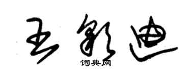 朱錫榮王彩迪草書個性簽名怎么寫