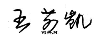 朱錫榮王前凱草書個性簽名怎么寫