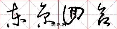 劉少英東京回合草書怎么寫