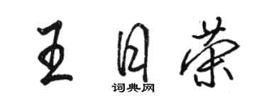 駱恆光王日榮行書個性簽名怎么寫