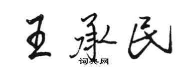 駱恆光王承民行書個性簽名怎么寫