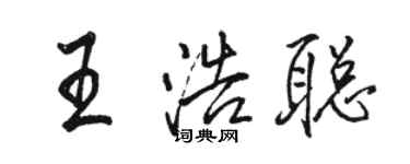 駱恆光王浩聰行書個性簽名怎么寫