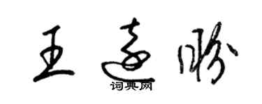 梁錦英王遠盼草書個性簽名怎么寫