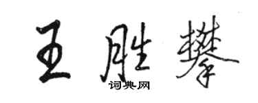 駱恆光王勝攀行書個性簽名怎么寫