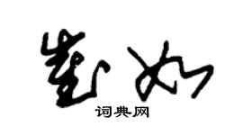 朱錫榮崔如草書個性簽名怎么寫