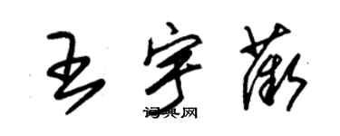 朱錫榮王宇薇草書個性簽名怎么寫