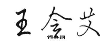 駱恆光王會艾行書個性簽名怎么寫