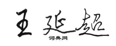 駱恆光王延超行書個性簽名怎么寫