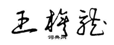 曾慶福王旗龍草書個性簽名怎么寫