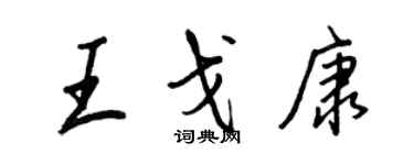 王正良王戈康行書個性簽名怎么寫