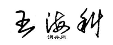 朱錫榮王海科草書個性簽名怎么寫