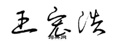 曾慶福王宏浩草書個性簽名怎么寫