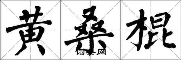 翁闓運黃桑棍楷書怎么寫