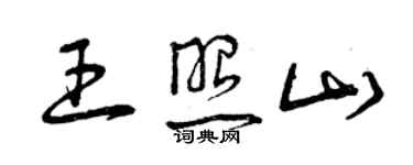 曾慶福王照山草書個性簽名怎么寫