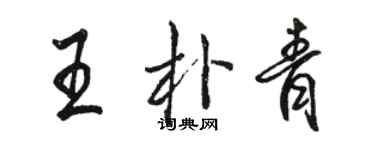 駱恆光王朴青行書個性簽名怎么寫