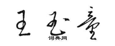 駱恆光王玉童草書個性簽名怎么寫