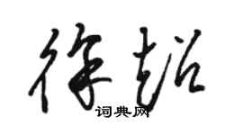 駱恆光徐超草書個性簽名怎么寫