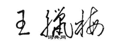 駱恆光王臘梅草書個性簽名怎么寫