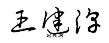 曾慶福王健淳草書個性簽名怎么寫