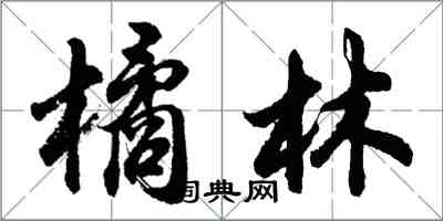 胡問遂橘林行書怎么寫