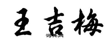 胡問遂王吉梅行書個性簽名怎么寫
