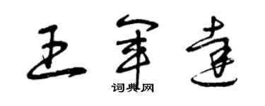 曾慶福王軍達草書個性簽名怎么寫