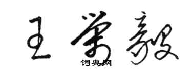 駱恆光王榮毅草書個性簽名怎么寫